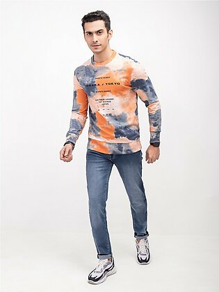 Furor Men Sweatshirts Fmtss21-004 - White Blue & Orange