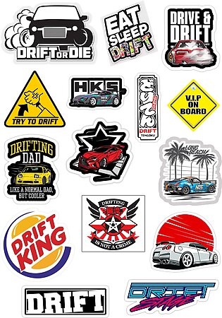 Stickers Pack Car Drifting Stickers For Cars, Laptop, Mobiles Cover DIY