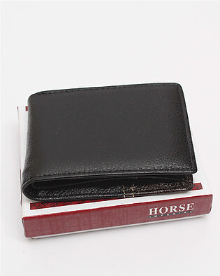 Imperial Horse Imperial Horse Black Leather Wallet For Men With Box MW317
