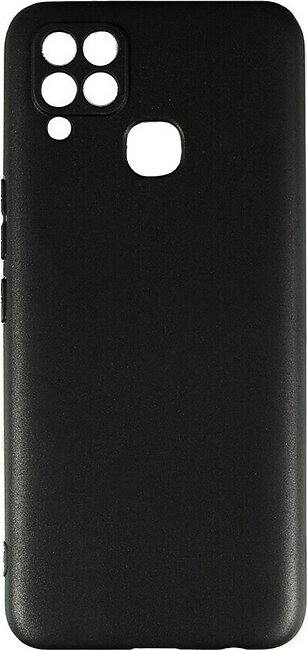 Infinix Hot 10 Back Cover Matte Black Flexible Tpu Case With Camera Protection