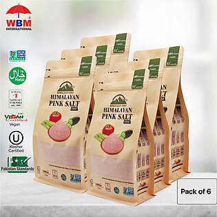 Himalayan Chef Pink Salt Fine Bag - 0.5 Lbs (Pack of 6)