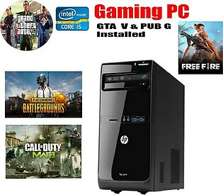HP 3500 Pro Tower Gaming PC - Intel Core i5 3nd generation, 8GB, 500 GB, - Windows 10 - 2GB  Graphic card GTA5 - PUBG - CALL OF DUTY - FREEFIRE  Games Installed