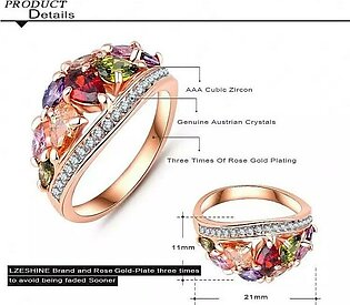 SWE Gold multi color Platinum plating Fashion Ring for Women