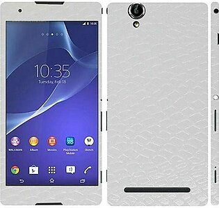 Textured Mobile Skin For Sony Xperia T2 Ultra -  White
