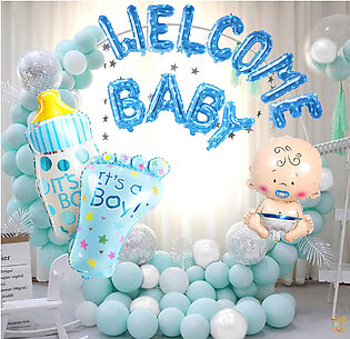 Baby Shower Boy Girl Decorations Set Welcome Baby Boy It's A Boy It's A Girl Oh Baby Balloons Gender Reveal Kids Birthday Party Baby Shower Gifts