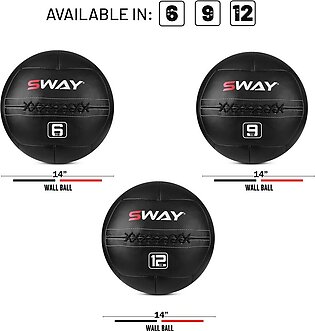 Sway Wall Ball (14''),slam Ball Blue Black, Wall Ball, Medicine Balls, Core Strength, Fitness, Heavy Workout, Workout Balls, Weighted Balls, Strength Training Equipments