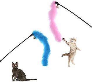 Cat Playing Feather Stick - Large