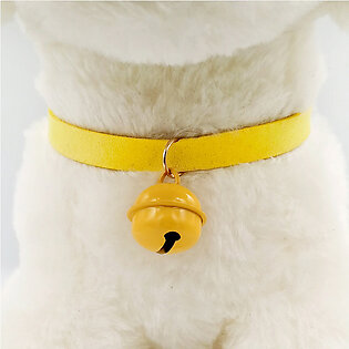 Adjustable Pet Cat Neck Collar With Big Bell 01 Cm Width Collar For Puppy Small Puppy Cats Collar Ps254 Ps-co