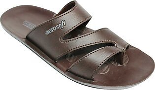 Aerosoft Synthetic Leather Slippers For Men G9023
