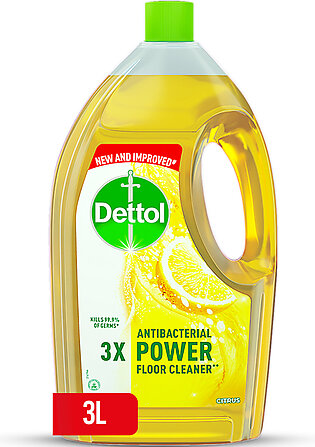 Dettol Multipurpose Cleaner Antibacterial Power Floor Cleaner Citrus 3l
