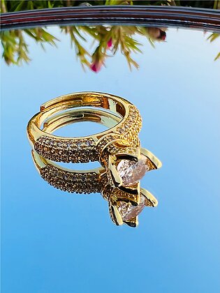 Beautiful Zircon Stone Ring Premium Quality Single Stone Latest Fashion