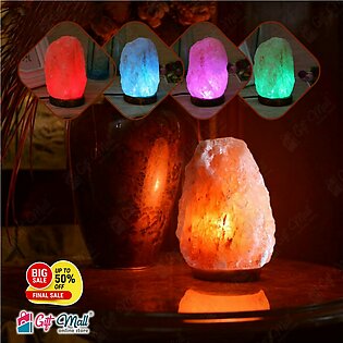 Gift Mall - Best Gift 7 Color Changing Usb Himalayan Natural Salt Lamp For Home Decoration, Night Light, Pink Salt Lamp, Asthma And Allergy Patients To Clean Room Atmosphere - Sl