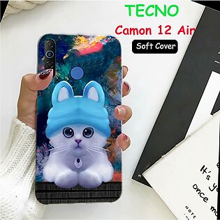 Tecno Camon 12 Air Back Cover - Cat Soft Back Cover Case for Tecno Camon 12 Air