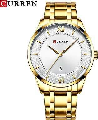 Curren New Style Brand Military Quartz Stainless Steel Waterproof Wrist Watch For Men With Box & Bag-8356