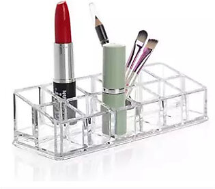12 Grid Acrylic Lipstick Transparent Jewelry Storage Box Makeup Organizer Holder