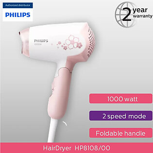 Philips Hair Dryer Hp8108/00- 1000w- Compact- Cool & Hot Air Settings