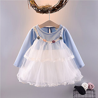 Fancy Birthday Party /wedding Dress/ Princess Costume For Baby Girls 9228