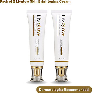 Pack Of 2 Livglow Skin Brightening Cream - 30gm (for Men & Women) Protection From Premature Skin Ageing, Lighten The Skin, Reduces Dark Spots & Blemishes.