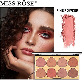 Miss Rose - 8 Colors Blush Bright Shimmer Powder Professional Facial Highlight Palette Natural Nude Makeup Brighten 19.2g 7004-016n
