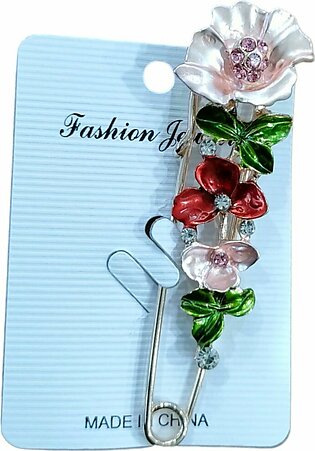 1 Pcs Flower Enamel Brooch Elegant Rhinestone Pin Exquisite Women's Brooches Flower Brooch Pin Floral Brooch Pins Women Costume Brooch Jewelry