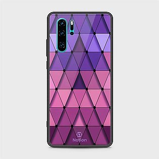 Huawei P30 Pro Cover - Onation Pyramid Series - Hq Ultra Shine Premium Infinity Glass Soft Silicon Borders Case