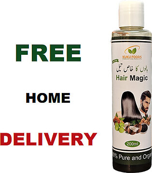Hair Magic, 200 ml - Organic Hair Tonic - Special Hair Oil - Hair Care Solution - Kuku Foods