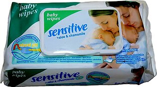Sensitive Baby Cotton Wipes With Flip Top (lid/cap) - 90 Sheets