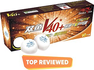Double Fish Premium V201f V40+ Volant 1-star Table Tennis Tt Ball - Pack Of 10pcs