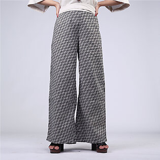 Maahru - Trouser For Women -  Western Black Pattern Bottom