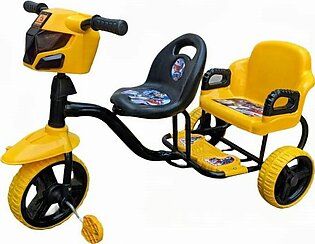 Double Seat Baby Tricycle With Music & Lights