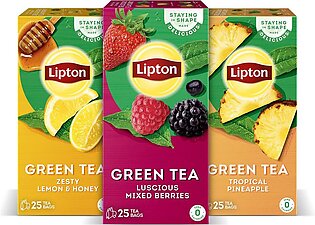 Lipton Green Tea Pack Of 3 (berries + Lemon + Pineapple)