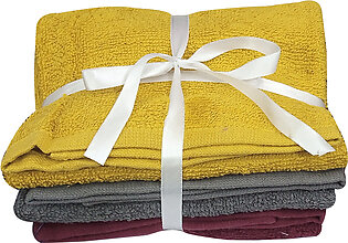 Hand Towel Face Towel Pack of 6 Colorful Towels 14 x 14 Inch Multicolored