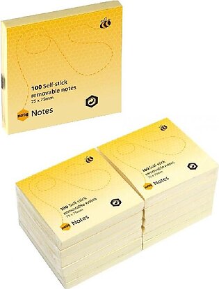12pkts Sticky Note Pad 100 Sheets 3x3inch In A Pad Yellow