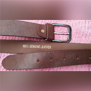 F Shop Premium Quality Genuine Leather Belt for Men Brown Leather Belt for Men