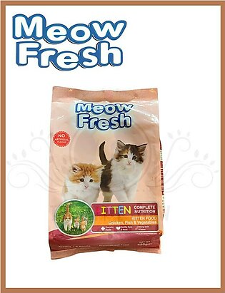 Meow Fresh - Kitten Dry Cat Food - Premium Cat Food  - For Mother & Baby Cat - 450g