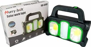 Hurry Bolt Solar LED Portable Spotlight COB Work Lamp LED Portable Lantern Outdoor Camping light Emergency Light Led Searchlight