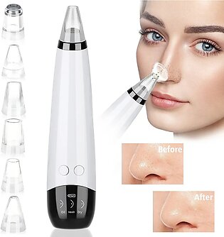 Original 6 In 1 Multi-functional Rechargeable Blackhead Remover Vacuum Acne Pimple Black Spot Suction Electric Facial Pore Cleaner Skincare Exfoliating Beauty Device