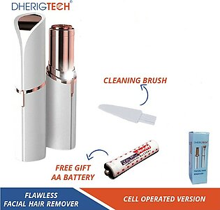 Dherigtech Flawless Facial Hair Remover, Cleaning Brush, Suitable For Women Upper Lips, Facial Hair Painless Trimmer, Instant Hair Remover For Gentle And Smooth Skin