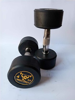 Pair Of High Quality Rubber Dumbell Gym Dumbell Rubber Coated Pair