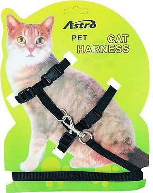 Cat Harness Your Favorite Color (black, Blue, Red And Pink)