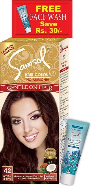 Samsol Hair Colour - 42 Natural Brown - 50ml