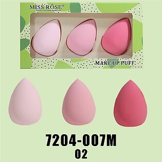 Miss Rose Pack Of 3 Beauty Blender Makeup Sponge 7204-007m