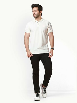 Furor  Off White Polo Shirt for Men- FMTCP22-012