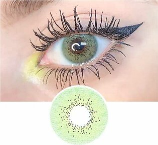 Green Multi Color Eye Contact Lens For Girls And Boys With Solution And Lens Case
