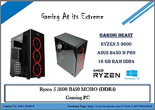 B450 Tuff Gaming Mobo - Ryzen 5 3600 Processor - Reddragon Casing 4 Rgb Fans - 8 X 2 Gaming Ram Ddr4- 256 Gb Nvme - 1 Tb Hdd - Rtx 3060 Amp Edition White Gddr6