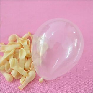 25pc Clear / Transparent Latex Balloons 12 inches