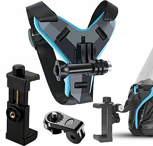 Helmet Chin Mount Strap Holder For Mobile And Action Cam