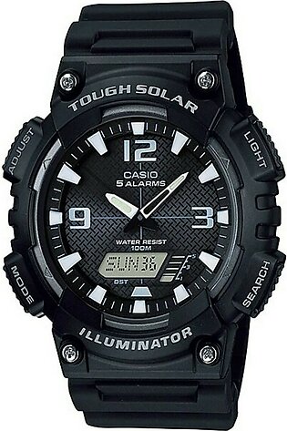 Casio Digital Youth Black Dial With Black Rubber Strap Men's Watch - Aq-s810w-1avdf