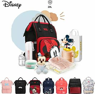 Disney Women Men Travel Bag Backpack Cartoon Mickey Mouse Diaper Bag Backpack Handbag Girl Boy Schoolbag