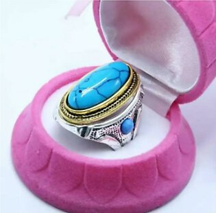 Turkish Blue Feroza Stone Ring For Boys
